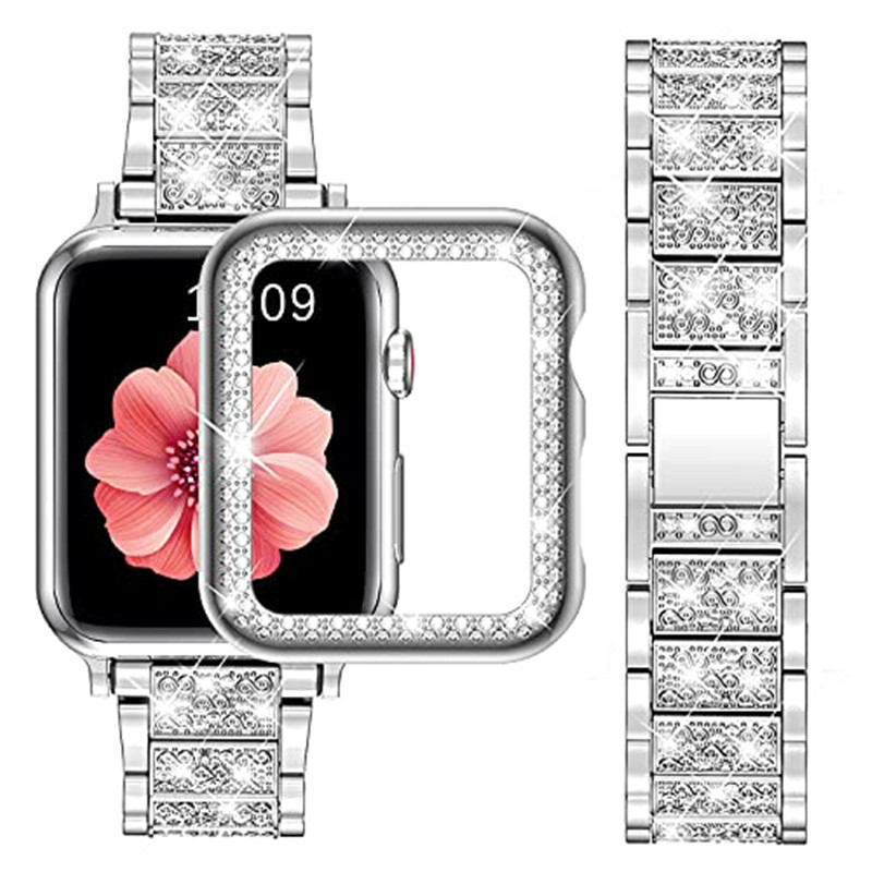 Apple Watch rihma jaoks Apple Watch 1-7 SE kell iWatch sulamist teemantmetallist rihm