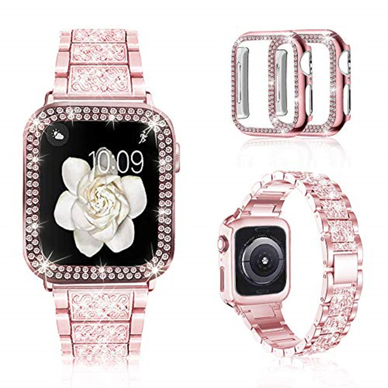 Apple Watch rihma jaoks Apple Watch 1-7 SE kell iWatch sulamist teemantmetallist rihm