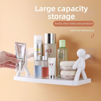 Μικρή βάση αποθήκευσης ατόμων, επιτοίχια βάση αποθήκευσης καλλυντικών μπάνιου χωρίς τρυπήματα, βάση οργάνωσης βάζων μπαχαρικών κουζίνας, βάση αποθήκευσης σπιτιού