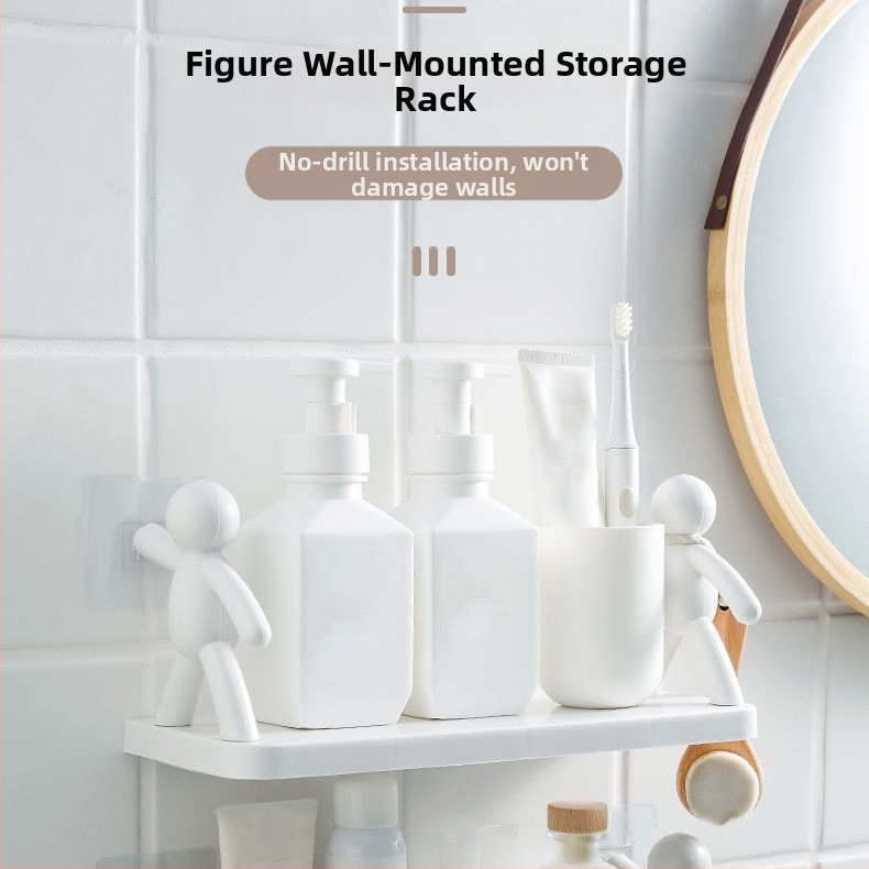 Väikese inimese hoiuriiul seinale kinnitatav stantsivaba vannitoa kosmeetika hoiuriiul köögi vürtsipurgi korraldaja riiul kodune hoiustamine