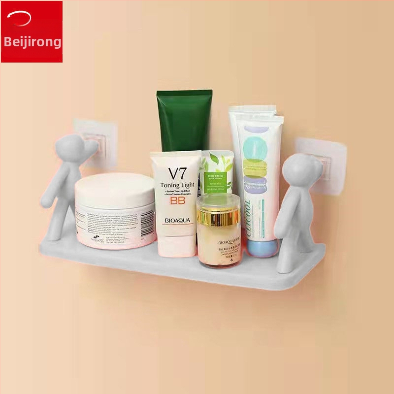 Väikese inimese hoiuriiul seinale kinnitatav stantsivaba vannitoa kosmeetika hoiuriiul köögi vürtsipurgi korraldaja riiul kodune hoiustamine