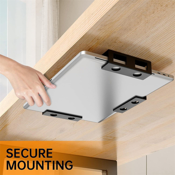 Поставка за лаптоп, общежитие, настолен компютър, висяща кошница за бюро под маса, желязна скоба за съхранение