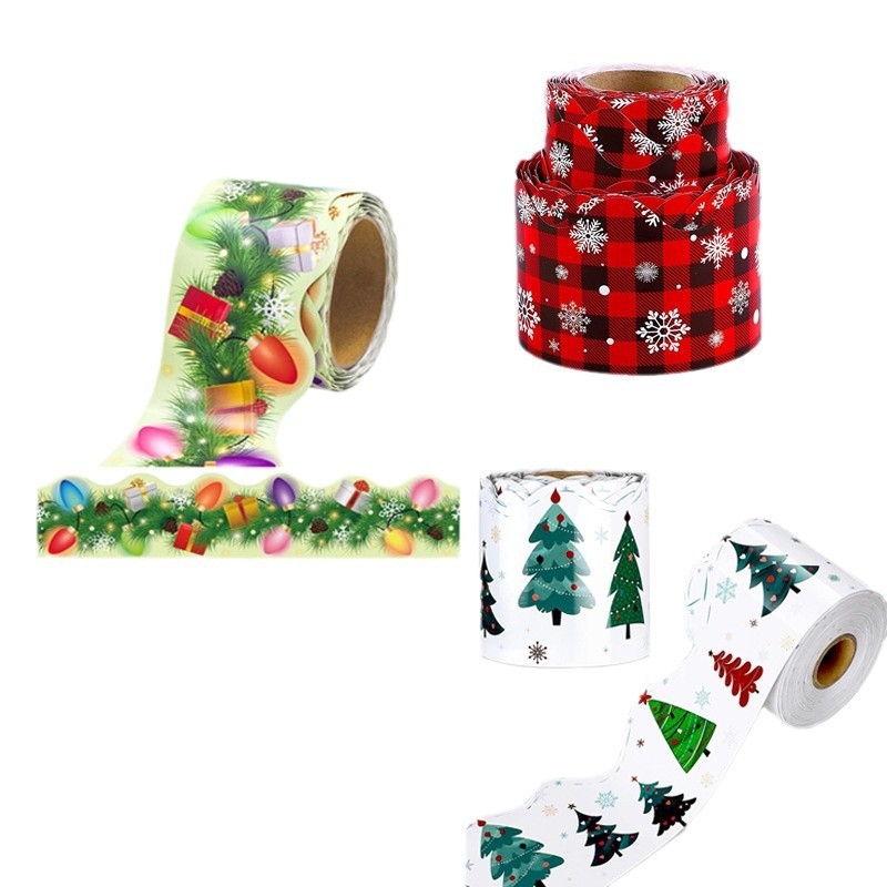 laos hulgimüügis jõuluelementide kujundus etiketi kaunistus ruumi tahvel teadetetahvli ääris isetegemise kleebiste valmistamine