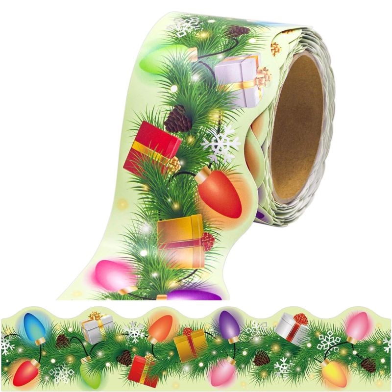 laos hulgimüügis jõuluelementide kujundus etiketi kaunistus ruumi tahvel teadetetahvli ääris isetegemise kleebiste valmistamine