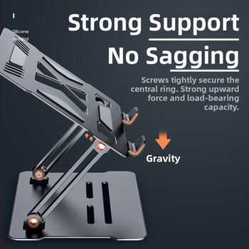 Jahutav sülearvuti alus, reguleeritav, reguleeritav alus, alumiiniumsulamist lauaarvuti kõrgendav riputatud riiul