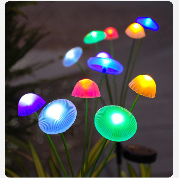 Lampă solară cu apă transfrontalieră nouă, lampă LED decorativă colorată pentru exterior, lampă cu ciuperci, peisaj pentru curte, atmosferă de gazon