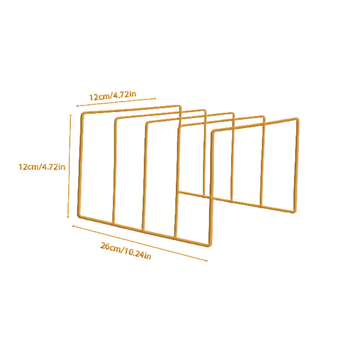 Nordic Ins Iron Triangle Book and Newspaper Sheet Creative Office Desktop Bookshelf Storage Storage Station Sheet Repair Cross-border