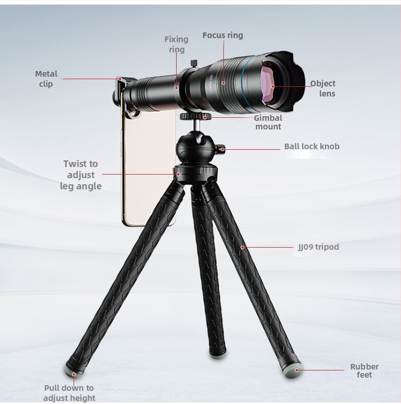 APEXEL 60-szoros teleobjektíves távcső HD monokuláris kézi fényképezési távcső lencséje