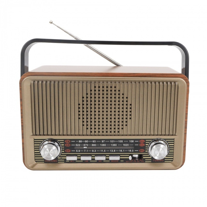 Piiriülene retro kaasaskantav raadio Am Fm Bluetooth juhtmevaba Super Bass TF USB MP3-mängija