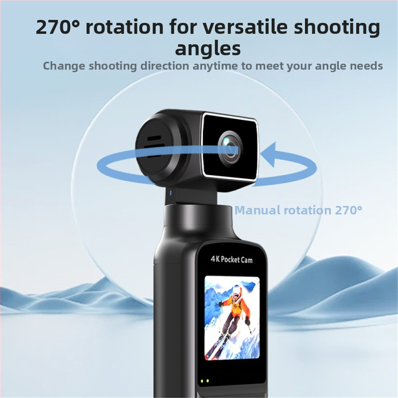 Популярна K1 джобна камера 4K HD спортна камера, ръчна велосипедна спортна камера, въртяща се на 270°, влог