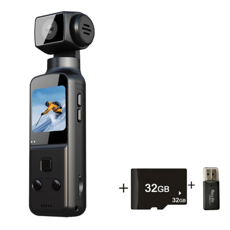 Populiari K1 kišeninė kamera 4K HD sportinė kamera rankinė dviračių sporto kamera 270° besisukanti vlog