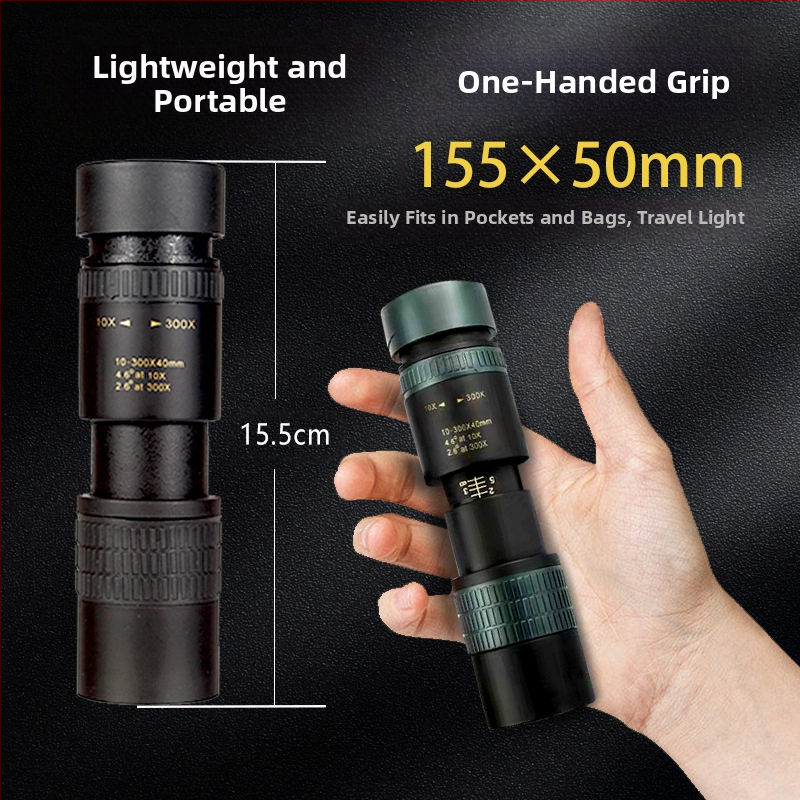 10-300x 40 нов телескоп с висока мощност HD еднотръбен зум камера за мобилен телефон телескоп