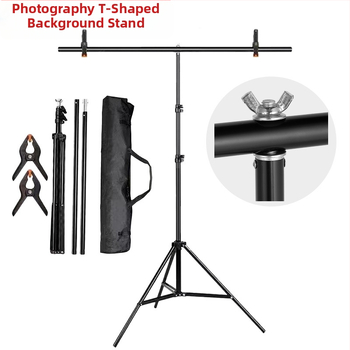Teleskopisks T-veida fona statīvs fotogrāfijai Gantrijas fons tiešraides pārraidei zaļš ekrāns statīvs šķērsstienis foto fona statīvs T-veida statīvs