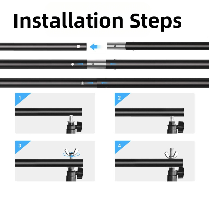 Фотография Телескопична Т-образна стойка за фон Портален фон за предаване на живо Зелен екран Статив за фото фон с напречна греда Т-образна стойка