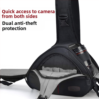 „Caden“ skaitmeninio fotoaparato krepšys K1 per petį su lietaus apsauga ir trikampiu fotoaparato krepšiu per petį