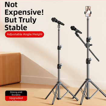 Uus mikrofoni universaalne klamber põrandale metallist mikrofoni horisontaalne ribaklamber multifunktsionaalne sissetõmmatav mikrofoniklamber