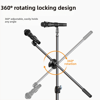 Uus mikrofoni universaalne klamber põrandale metallist mikrofoni horisontaalne ribaklamber multifunktsionaalne sissetõmmatav mikrofoniklamber