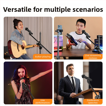 Uus mikrofoni universaalne klamber põrandale metallist mikrofoni horisontaalne ribaklamber multifunktsionaalne sissetõmmatav mikrofoniklamber