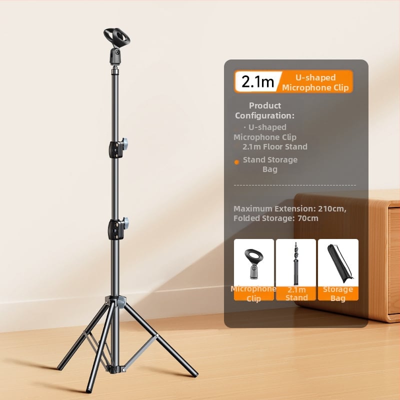 Uus mikrofoni universaalne klamber põrandale metallist mikrofoni horisontaalne ribaklamber multifunktsionaalne sissetõmmatav mikrofoniklamber