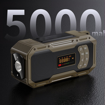 Päikeseenergia Bluetooth-kõlar Multifunktsionaalne kaasaskantav õues kasutatav telkimisvalgusti Raadio Hädaolukorras laetav taskulamp Heli