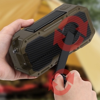 Päikeseenergia Bluetooth-kõlar Multifunktsionaalne kaasaskantav õues kasutatav telkimisvalgusti Raadio Hädaolukorras laetav taskulamp Heli