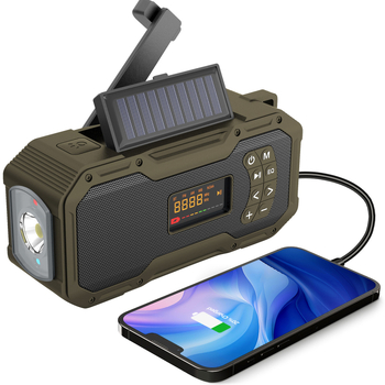 Päikeseenergia Bluetooth-kõlar Multifunktsionaalne kaasaskantav õues kasutatav telkimisvalgusti Raadio Hädaolukorras laetav taskulamp Heli