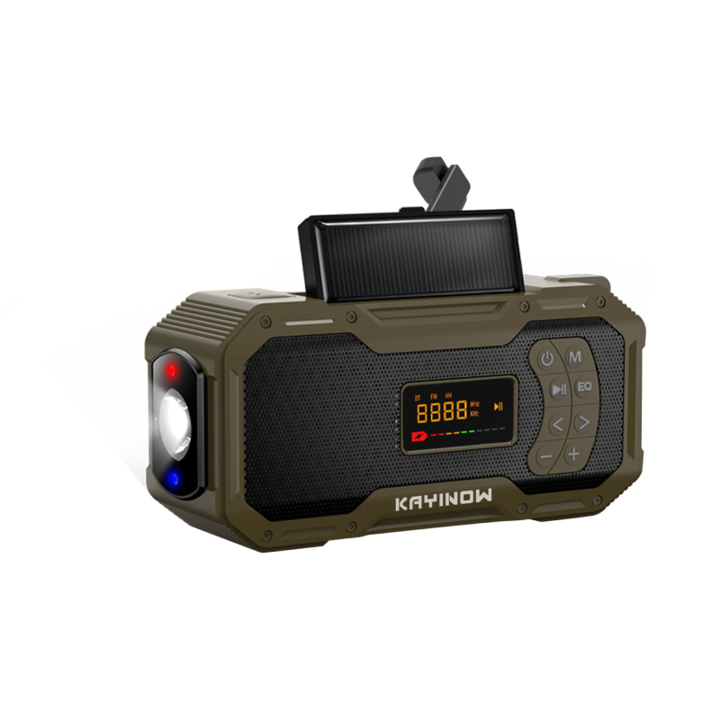 Päikeseenergia Bluetooth-kõlar Multifunktsionaalne kaasaskantav õues kasutatav telkimisvalgusti Raadio Hädaolukorras laetav taskulamp Heli