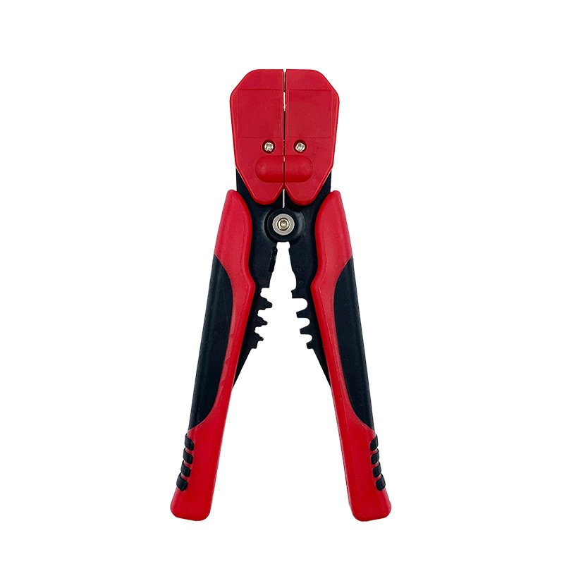 D2 daugiafunkcinės automatinės laidų nužievinimo replės elektrikams, trijų funkcijų, dviejų spalvų, kabelių nužievinimo, užspaudimo įrankis, varžtų žirklės