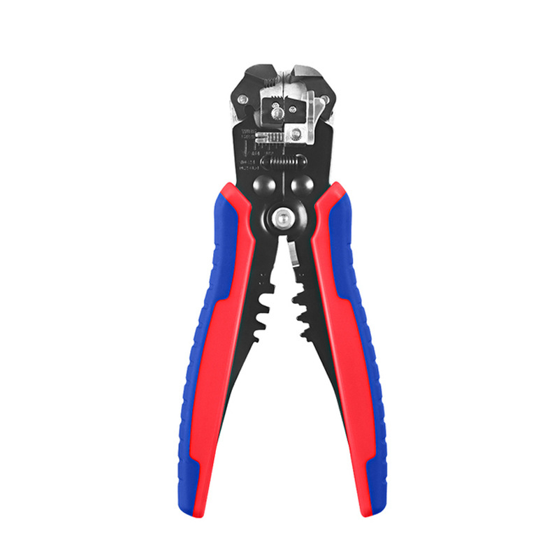 D2 daugiafunkcinės automatinės laidų nužievinimo replės elektrikams, trijų funkcijų, dviejų spalvų, kabelių nužievinimo, užspaudimo įrankis, varžtų žirklės