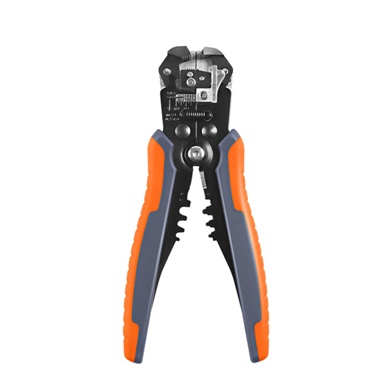 D2 daugiafunkcinės automatinės laidų nužievinimo replės elektrikams, trijų funkcijų, dviejų spalvų, kabelių nužievinimo, užspaudimo įrankis, varžtų žirklės