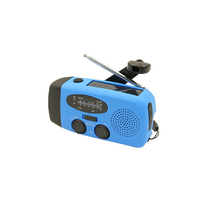 Kaasaskantav päikeseenergial töötav hädaabiraadio, välistingimustes kasutatav käsitsi väntatav multifunktsionaalne SOS-alarm