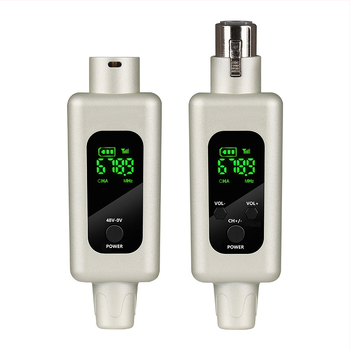 Piiriülene traadita granaadimikrofon, mis on juhtmega ühendatud traadita instrumendi helimikseriga, 48 V traadita 2,4 g vastuvõtja