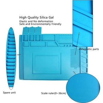 Arvuti ja mobiiltelefoni remont, kõrge temperatuurikindel silikoonpadja remonditöökoda, antistaatiline teip, magnetiline remondipadi S-160