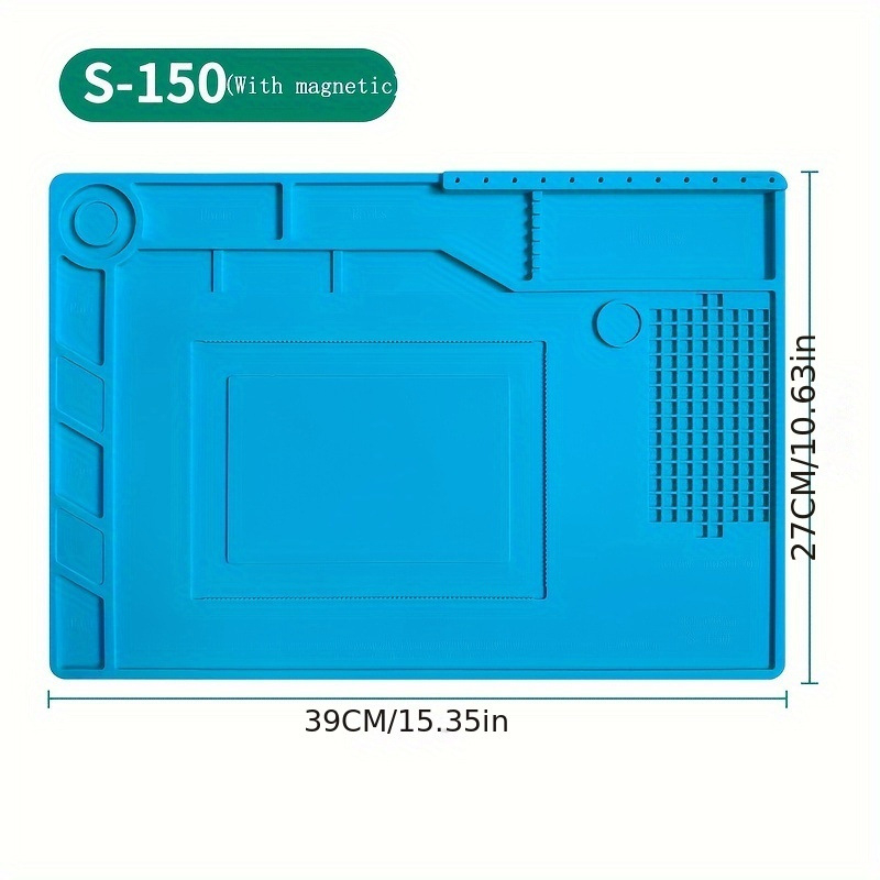 Arvuti ja mobiiltelefoni remont, kõrge temperatuurikindel silikoonpadja remonditöökoda, antistaatiline teip, magnetiline remondipadi S-160