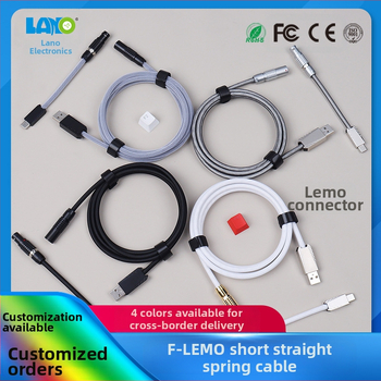 FGG 0B klaviatuurikaabel USB-C-tüüpi mitmevärviline õhupistikuga kohandatud õhukaabel sidrunivärvi lühike sirge