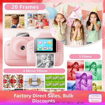 Puzles bērnu kamera Pārrobežu fotoattēlu drukāšanas kamera Drukā HD termiskā bērnu fotokamera