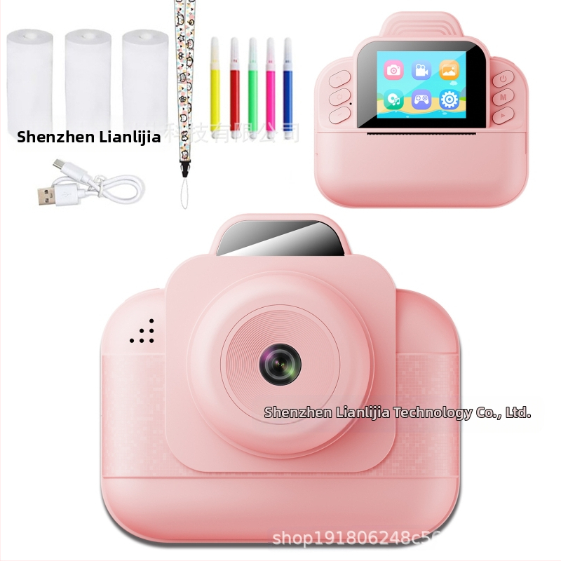 Puzles bērnu kamera Pārrobežu fotoattēlu drukāšanas kamera Drukā HD termiskā bērnu fotokamera