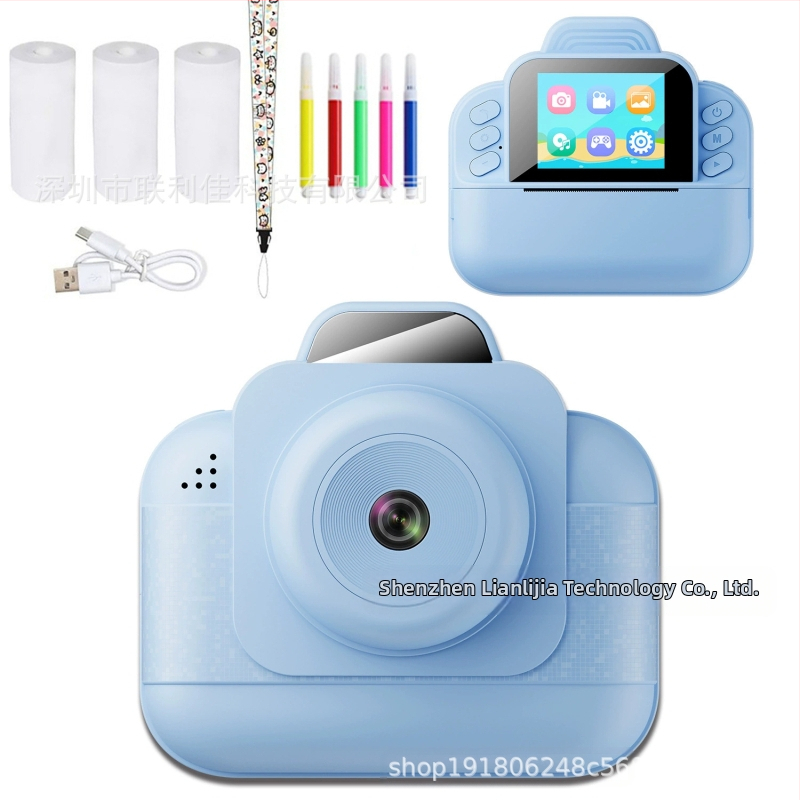 Puzles bērnu kamera Pārrobežu fotoattēlu drukāšanas kamera Drukā HD termiskā bērnu fotokamera