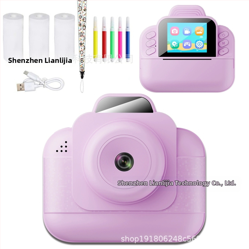 Puzles bērnu kamera Pārrobežu fotoattēlu drukāšanas kamera Drukā HD termiskā bērnu fotokamera