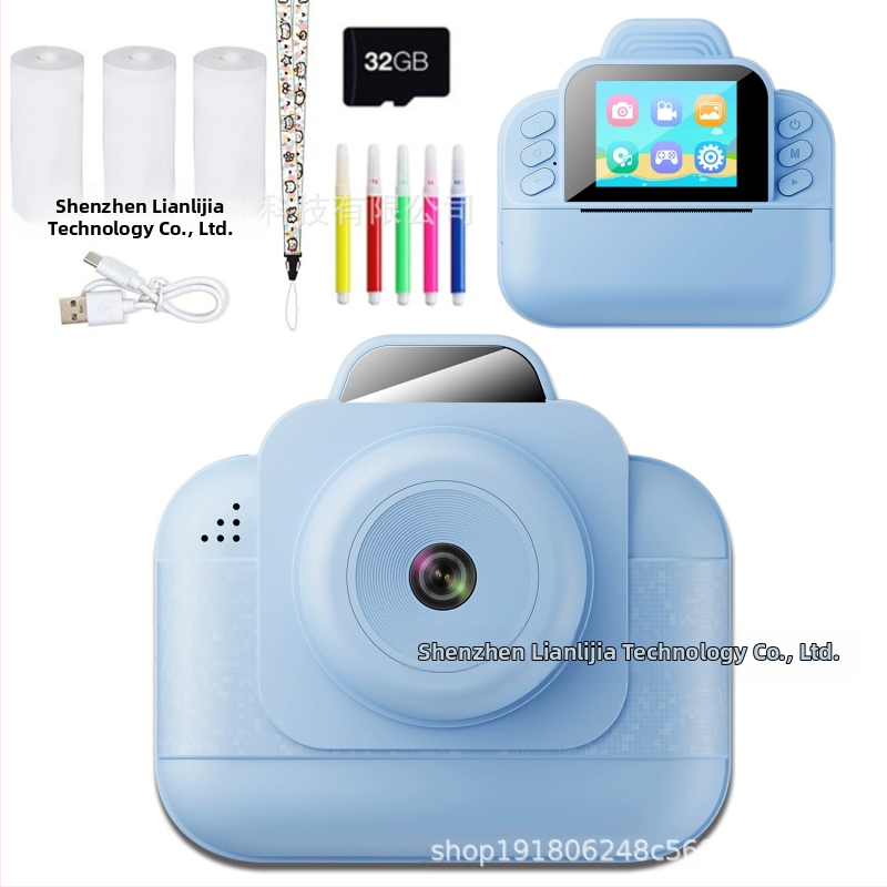 Puzles bērnu kamera Pārrobežu fotoattēlu drukāšanas kamera Drukā HD termiskā bērnu fotokamera