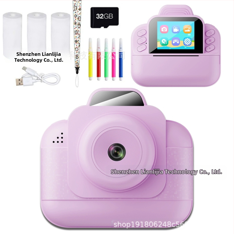 Puzles bērnu kamera Pārrobežu fotoattēlu drukāšanas kamera Drukā HD termiskā bērnu fotokamera
