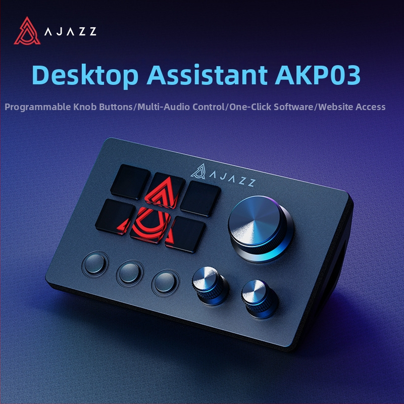 Black Jue akp03 asztali segédkonzol panelvezérlő, részvénykereskedéshez, élő hanggal, programozható gyorsbillentyű