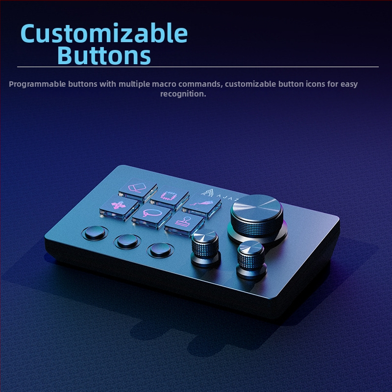 Black Jue akp03 Desktop Helper Console Panel Controller Stock Trading Live Tone Програмируем клавиш за бърз достъп