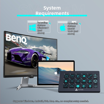 Heijue Akp153 Настолен асистентски контролер за стрийминг на живо, цветокорекция на филми и телевизия, програмируеми клавишни комбинации