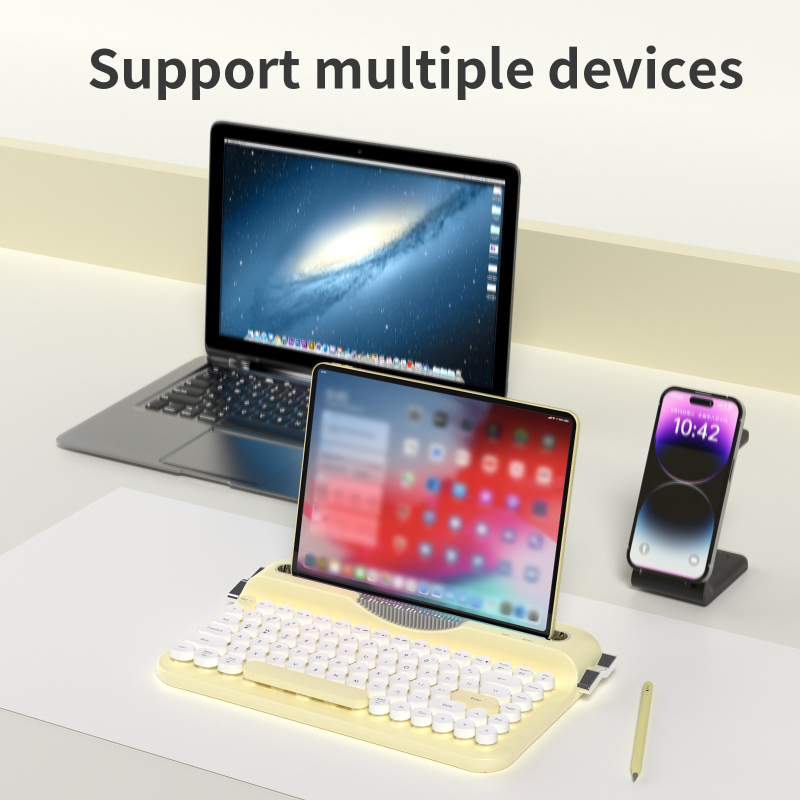 Heijue AF84 írógép billentyűzet Bluetooth billentyűzet vezeték nélküli billentyűzet irodai női billentyűzet táblagéphez adaptálva