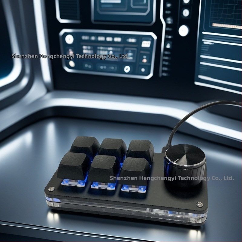 6-клавишна USB персонализирана офис клавиатура с клавишни комбинации PS, копиране и поставяне, контрол на силата на звука на компютъра, рисуване, електронни спортове Osu