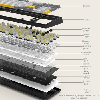 Heijue Ak980 Механична клавиатура за игри 100 клавиша Персонализирана клавиатура за електронни спортове за офис игри, компютър, Amazon