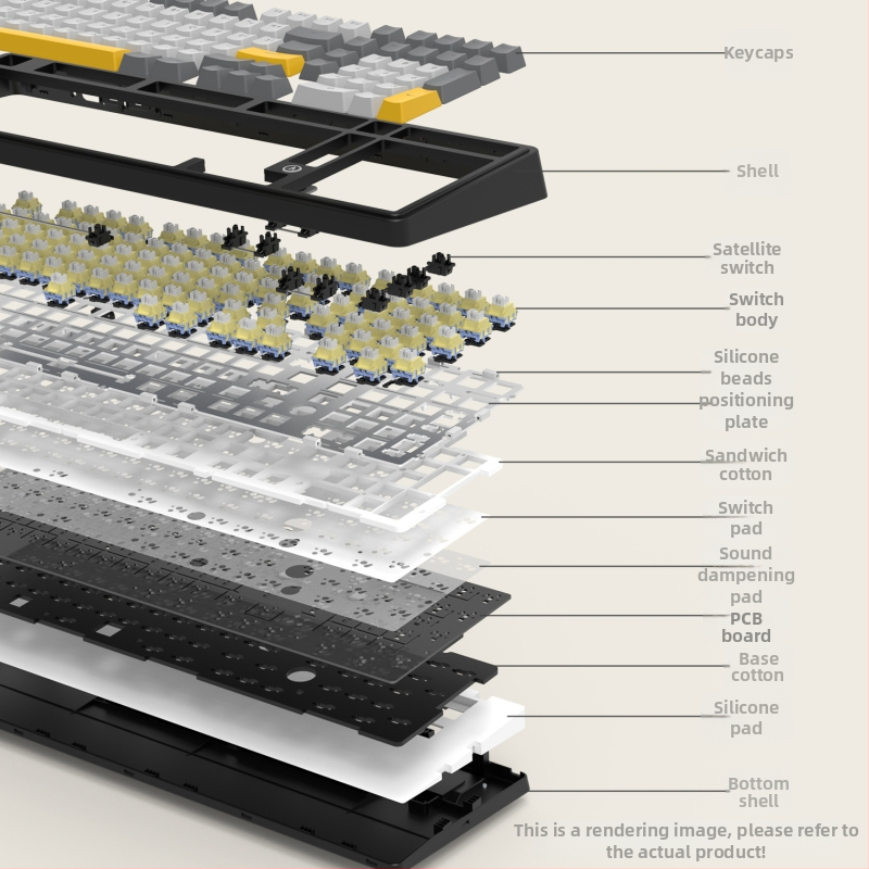 Heijue Ak980 Механична клавиатура за игри 100 клавиша Персонализирана клавиатура за електронни спортове за офис игри, компютър, Amazon
