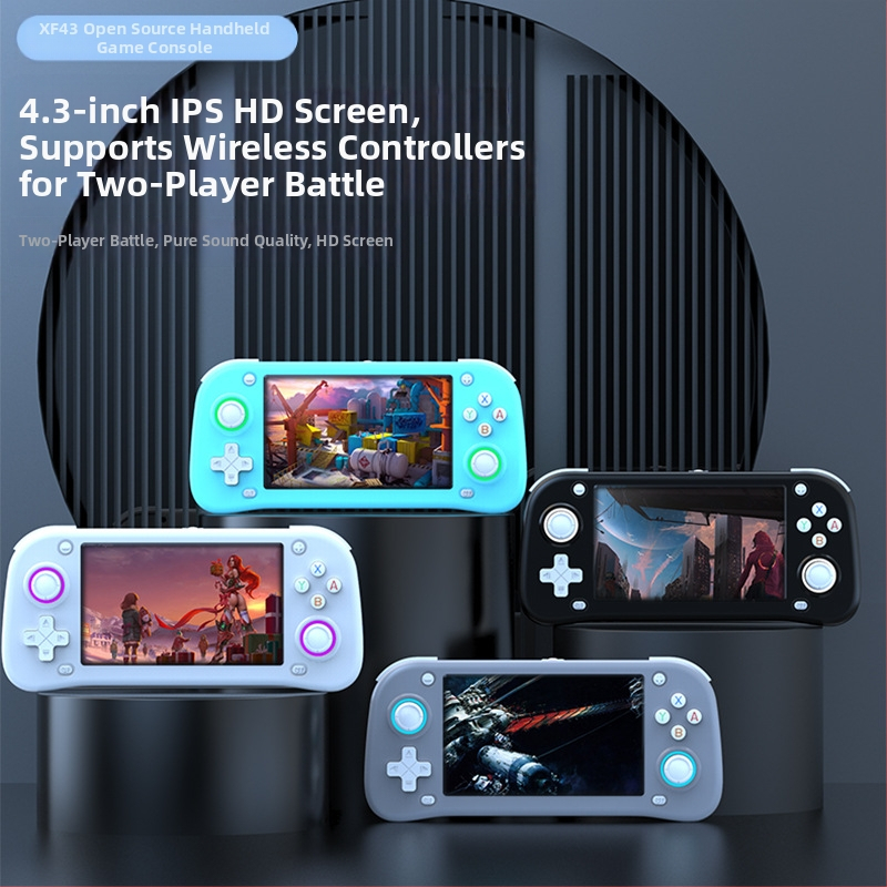 Piiriülene Xf43 avatud lähtekoodiga pihuarvuti mängukonsool Arcade Ps1 Arcade 4.3 suure ekraaniga kodukino ühendatav teleri mängukonsool