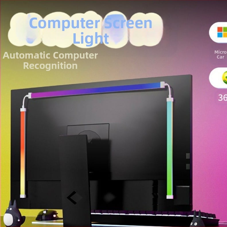 RGB zaslon s atmosferskim svjetlom, ambijentalno fantomsko svjetlo za e-sportske stolne igre s atmosferskim svjetlom za pozadinu računala